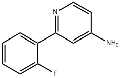 2-(2-FLUOROPHENYL)PYRIDIN-4-AMINE 化学構造式