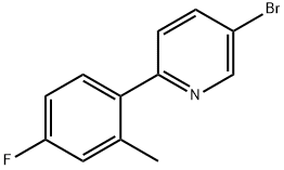 3-Bromo-6-(2-methyl-4-fluorophenyl)pyridine Structure