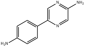 2-Amino-5-(4-aminophenyl)pyrazine, 1215073-88-3, 结构式