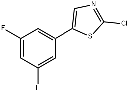 2-Chloro-5-(3,5-difluorophenyl)thiazole Struktur