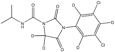 5,5-dideuterio-3-(3,5-dichloro-2,4,6-trideuteriophenyl)-2,4-dioxo-N-propan-2-ylimidazolidine-1-carboxamide 结构式