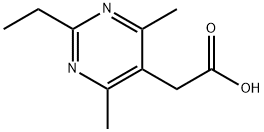 5-Pyrimidineacetic acid, 2-ethyl-4,6-dimethyl- Struktur