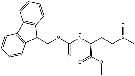 methyl (2S)-2-(9H-fluoren-9-ylmethoxycarbonylamino)-4-methylsulfinylbutanoate Struktur