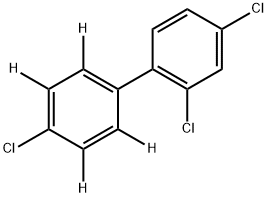 2,4,4′‐トリクロロビフェニル‐2′,3′,5′,6′‐D4 化学構造式