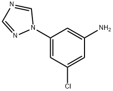 3-Chloro-5-(1H-1,2,4-triazol-1-yl)aniline 结构式