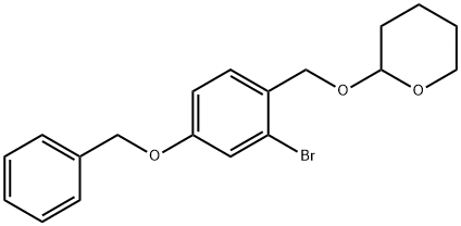2-[[4-(苄氧基)-2-溴苄基]氧基]四氢-2H-吡喃, 1222010-85-6, 结构式