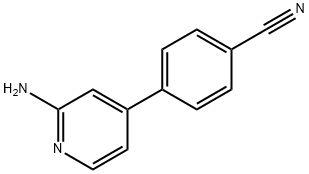 2-Amino-4-(4-cyanophenyl)pyridine Struktur