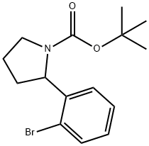 tert-butyl 2-(2-bromophenyl)pyrrolidine-1-carboxylate 化学構造式