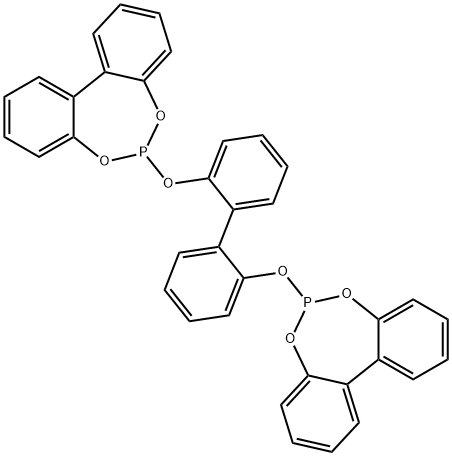2,2'-bis(dibenzo[d,f][1,3,2]dioxaphosphepin-6-yloxy)-1,1'-biphenyl Struktur