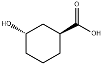 (1S,3S)-3-hydroxycyclohexane-1-carboxylic acid Struktur