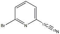 2-Bromo-6-(cyano-13C, 15N)pyridine Struktur