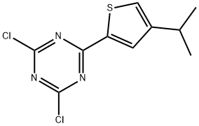 2,4-Dichloro-6-(4-iso-propyl-2-thienyl)-1,3,5-triazine 化学構造式