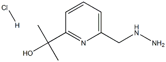 2-(6-(Hydrazinylmethyl)pyridin-2-yl)propan-2-ol hydrochloride 化学構造式