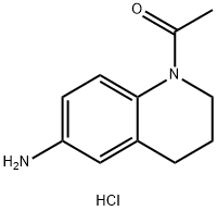 1-(6-氨基-1,2,3,4-四氢喹啉-1-基)乙烷-1-酮盐酸, 1235441-74-3, 结构式