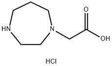 2-(1,4-diazepan-1-yl)acetic acid dihydrochloride 化学構造式