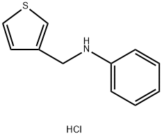 N-(噻吩-3-基甲基)苯胺盐酸盐 结构式