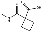 1-(甲基氨基甲酰基)环丁烷-1-羧酸 结构式