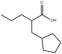 2-(cyclopentylmethyl)pentanoic acid Structure