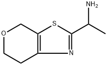 1-{4H,6H,7H-pyrano[4,3-d][1,3]thiazol-2-yl}ethan-1-amine 结构式