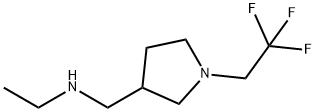 乙基(吡咯烷-3-基甲基)(2,2,2-三氟乙基)胺 结构式