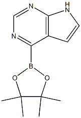 4-(4,4,5,5-tetramethyl-1,3,2-dioxaborolan-2-yl)-7H-pyrrolo[2,3-d]pyrimidine Struktur