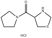 4-(pyrrolidine-1-carbonyl)-1,3-thiazolidine hydrochloride Structure