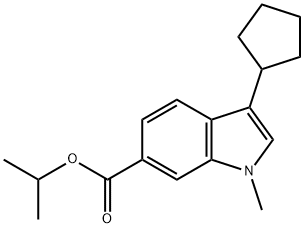 isopropyl 3-cyclopentyl-1-methyl-1H-indole-6-carboxylate, 1253789-90-0, 结构式