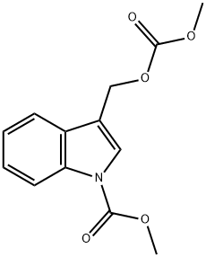 methyl 3-(((methoxycarbonyl)oxy)methyl)-1H-indole-1-carboxylate, 1255502-46-5, 结构式