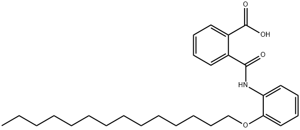 2-[[[2-(Tetradecyl)phenyl]amino]carbonyl]benzoic acid, 1256341-22-6, 结构式