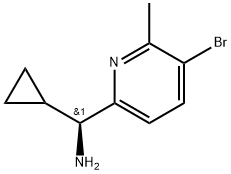 (S)-(5-BROMO-6-METHYLPYRIDIN-2-YL)(CYCLOPROPYL)METHANAMINE Structure