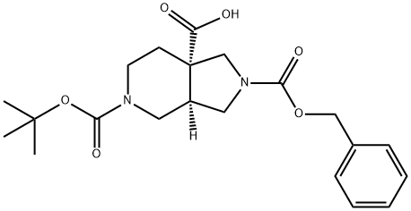 (3aR,7aS)-2-(Benzyloxycarbonyl)-5-(tert-butoxycarbonyl)octahydro-1H-pyrrolo[3,4-c]pyridine-7a-carboxylic acid,1260591-54-5,结构式