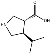 (3R,4R)-4-Isopropylpyrrolidine-3-carboxylic acid Struktur