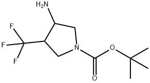 3-Amino-4-trifluoromethyl-pyrrolidine-1-carboxylic acid tert-butyl ester Structure