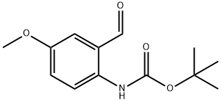 Carbamic acid, N-(2-formyl-4-methoxyphenyl)-, 1,1-dimethylethyl ester 化学構造式