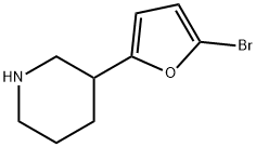 3-(5-BROMOFURAN-2-YL)PIPERIDINE 结构式