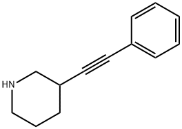 3-(苯乙炔基)哌啶 结构式