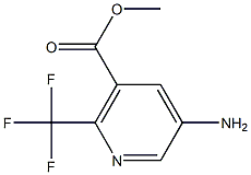 5-Amino-2-trifluoromethyl-nicotinic acid methyl ester 化学構造式