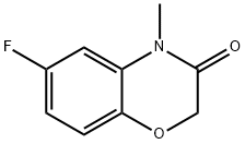 6-FLUORO-4-METHYL-2H-1,4-BENZOXAZIN-3-ONE, 1260796-58-4, 结构式