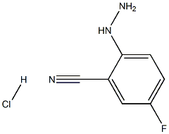 5-fluoro-2-hydrazinylbenzonitrile hydrochloride 化学構造式