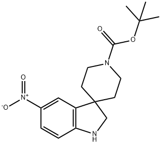 tert-butyl 5-nitrospiro[indoline-3,4'-piperidine]-1'-carboxylate Structure