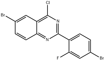 6-Bromo-2-(4-bromo-2-fluorophenyl)-4-chloroquinazoline Structure