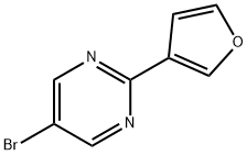 5-Bromo-2-(3-furyl)pyrimidine Structure