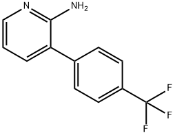 2-AMINO-3-(4-(TRIFLUOROMETHYL)PHENYL)PYRIDINE 化学構造式