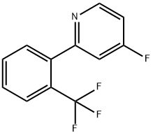 4-Fluoro-2-(2-trifluoromethylphenyl)pyridine 化学構造式