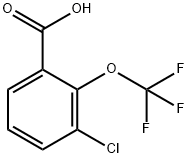 3-Chloro-2-(trifluoromethoxy)benzoicacid, 1261822-68-7, 结构式