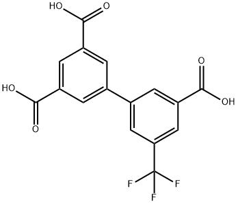[1,1'-Biphenyl]-3,3',5-tricarboxylic acid, 5'-(trifluoromethyl)- 化学構造式