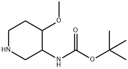 tert-butyl N-(4-methoxypiperidin-3-yl)carbamate Structure