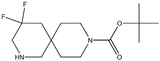 tert-butyl 4,4-difluoro-2,9-diazaspiro[5.5]undecane-9-carboxylate Struktur