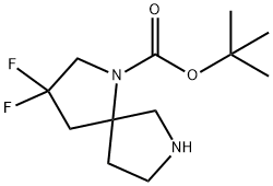 tert-butyl 3,3-difluoro-1,7-diazaspiro[4.4]nonane-1-carboxylate 化学構造式