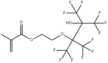 2-Propenoic acid, 2-methyl-, 2-[3,3,3-trifluoro-2-hydroxy-1,1,2-tris(trifluoromethyl)propoxy]ethyl ester Structure